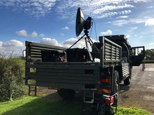 The Comtech Mobile Troposcatter System is easy to transport and set-up to deliver high bandwidthover the horizon data networks 