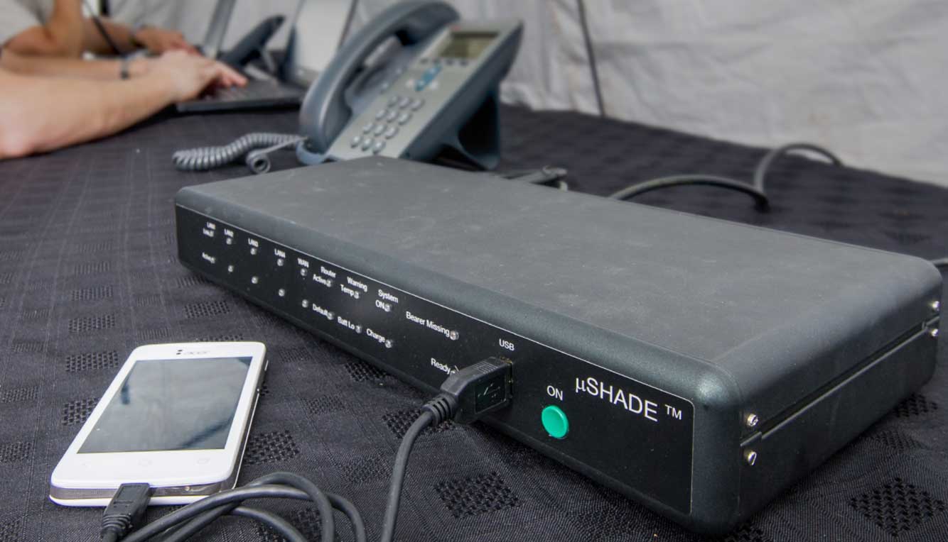 Spectra's SHADE provides voice and data services for small to medium teams operating in remote or hostile areas