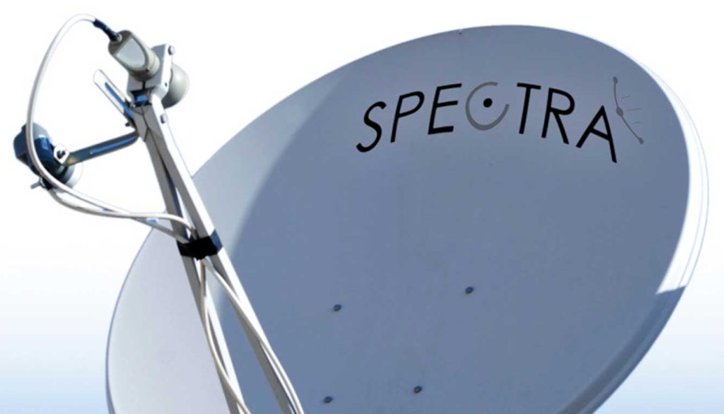 A VSAT satellite dish from Spectra Group